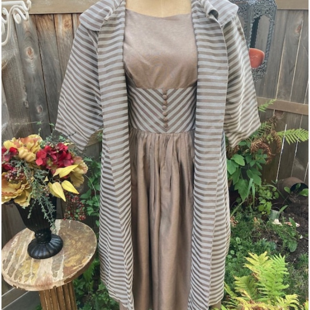 1950’s Cocktail Dress and Coat-Sewn 1950’s Cocktail Dress and Duster Coat